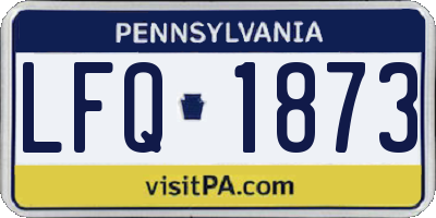 PA license plate LFQ1873