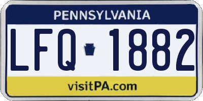 PA license plate LFQ1882