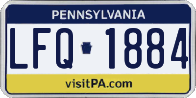 PA license plate LFQ1884