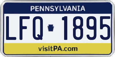 PA license plate LFQ1895