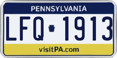 PA license plate LFQ1913