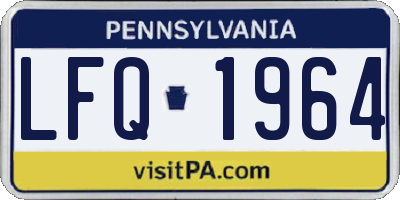 PA license plate LFQ1964