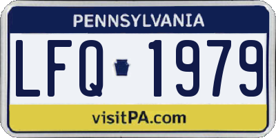 PA license plate LFQ1979