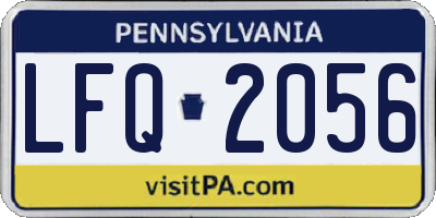 PA license plate LFQ2056