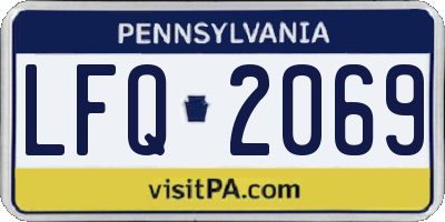 PA license plate LFQ2069