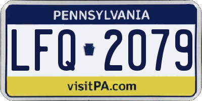 PA license plate LFQ2079