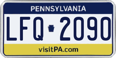 PA license plate LFQ2090
