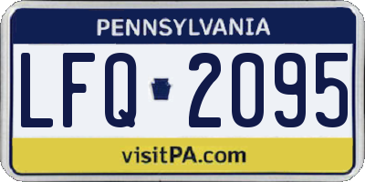 PA license plate LFQ2095