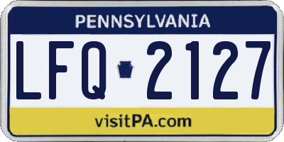 PA license plate LFQ2127