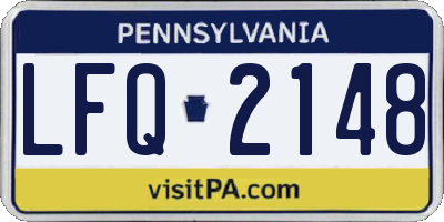 PA license plate LFQ2148