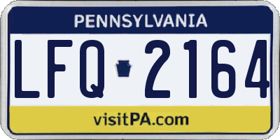 PA license plate LFQ2164