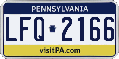 PA license plate LFQ2166