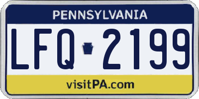 PA license plate LFQ2199