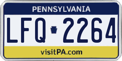 PA license plate LFQ2264