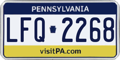 PA license plate LFQ2268