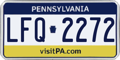 PA license plate LFQ2272