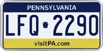 PA license plate LFQ2290