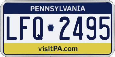 PA license plate LFQ2495