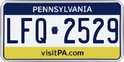 PA license plate LFQ2529