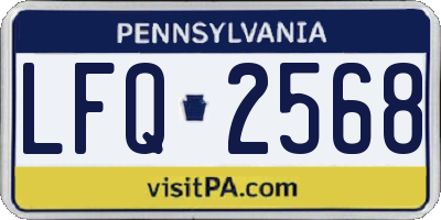 PA license plate LFQ2568