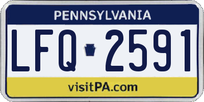 PA license plate LFQ2591