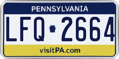 PA license plate LFQ2664