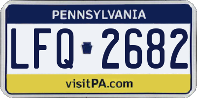 PA license plate LFQ2682