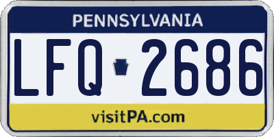 PA license plate LFQ2686