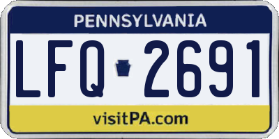 PA license plate LFQ2691
