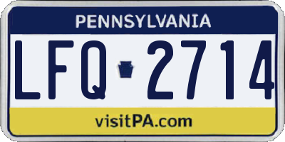 PA license plate LFQ2714
