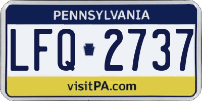 PA license plate LFQ2737