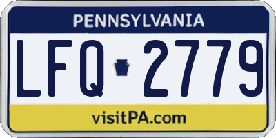 PA license plate LFQ2779