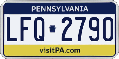 PA license plate LFQ2790