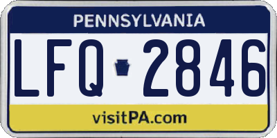 PA license plate LFQ2846