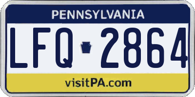 PA license plate LFQ2864