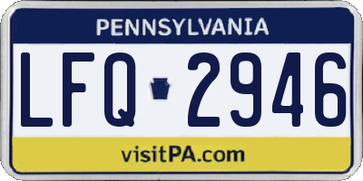 PA license plate LFQ2946