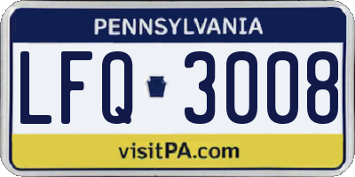PA license plate LFQ3008
