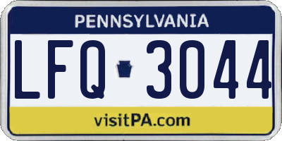 PA license plate LFQ3044