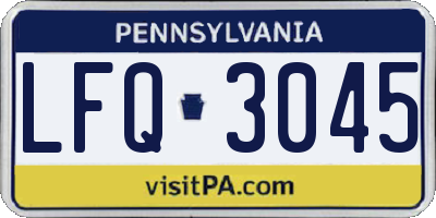 PA license plate LFQ3045