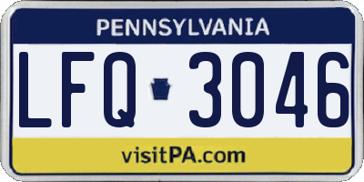 PA license plate LFQ3046