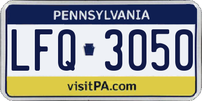 PA license plate LFQ3050