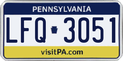 PA license plate LFQ3051