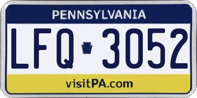 PA license plate LFQ3052