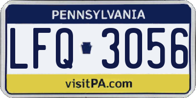 PA license plate LFQ3056