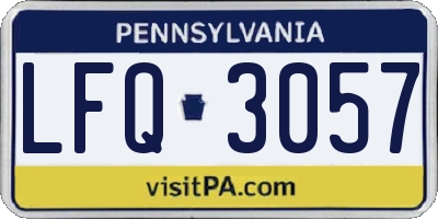 PA license plate LFQ3057