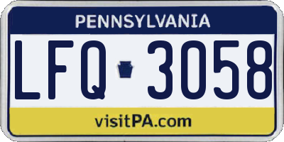 PA license plate LFQ3058