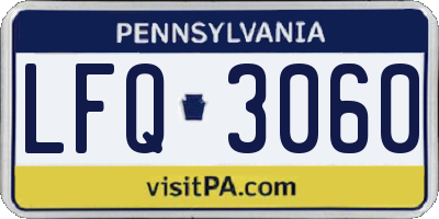 PA license plate LFQ3060