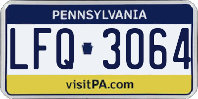 PA license plate LFQ3064