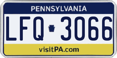 PA license plate LFQ3066