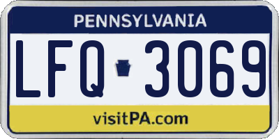 PA license plate LFQ3069
